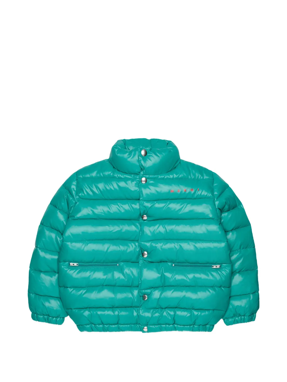 Marni Kids Piumino con logo - Verde