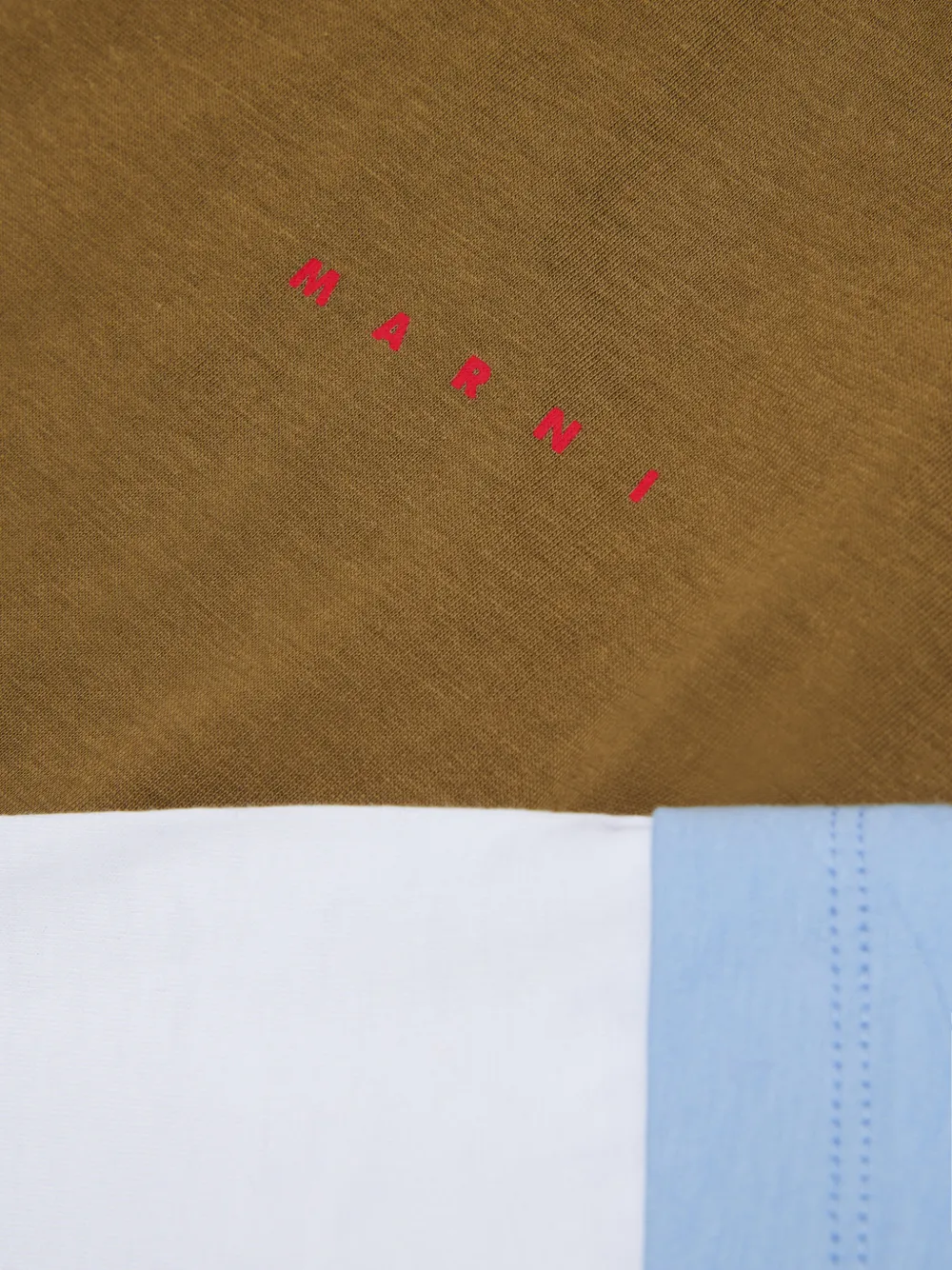 Marni Kids logoprint T-shirt met drie lagen Bruin