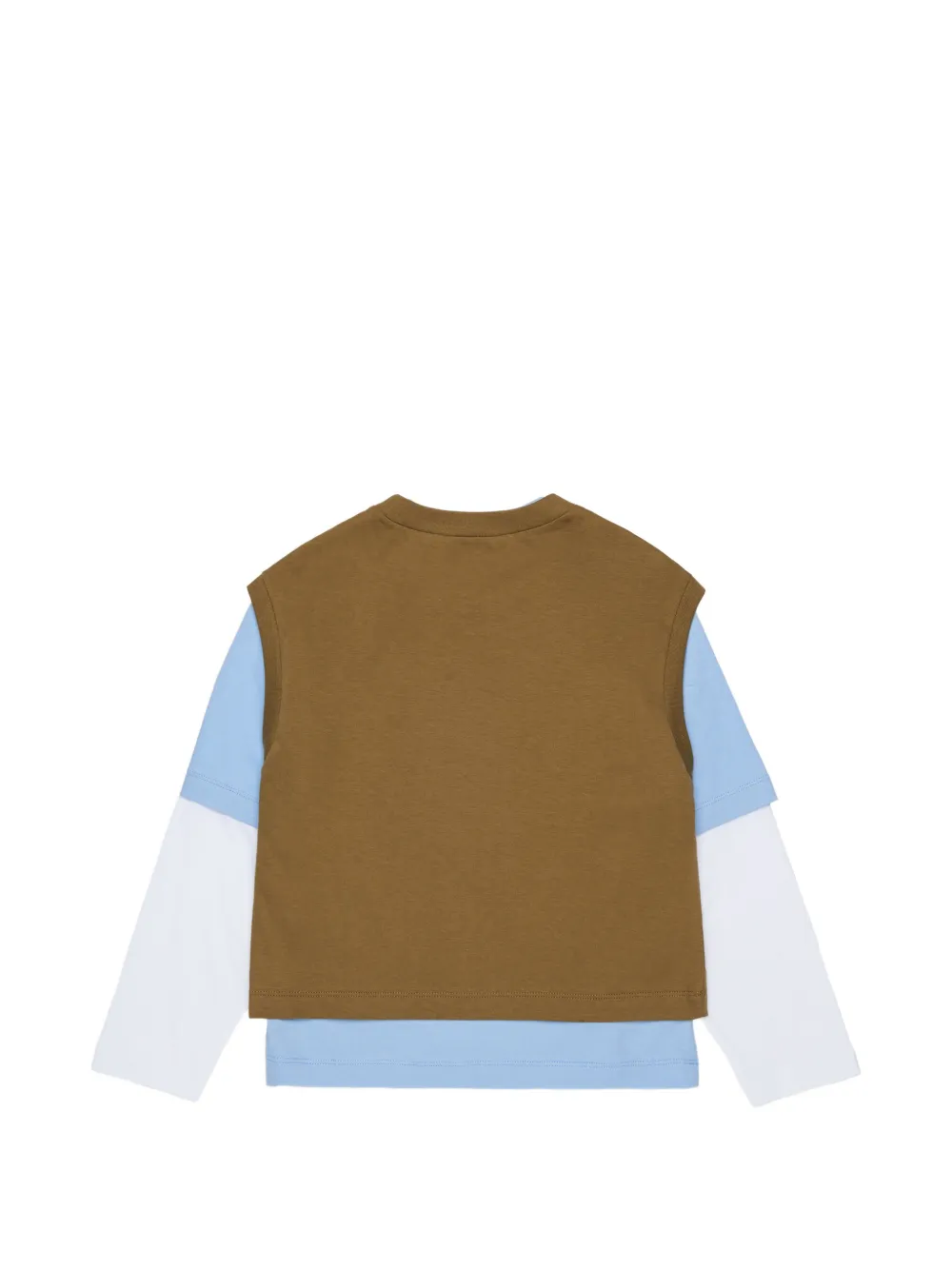 Marni Kids logoprint T-shirt met drie lagen Bruin