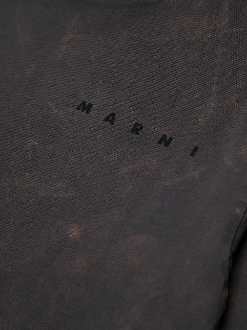 Marni Kids T-shirt met logoprint en wassing Grijs