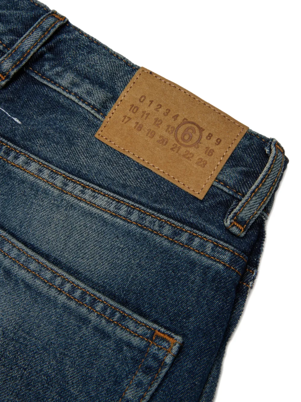 MM6 Maison Margiela Kids Jeans met wijde pijpen Blauw