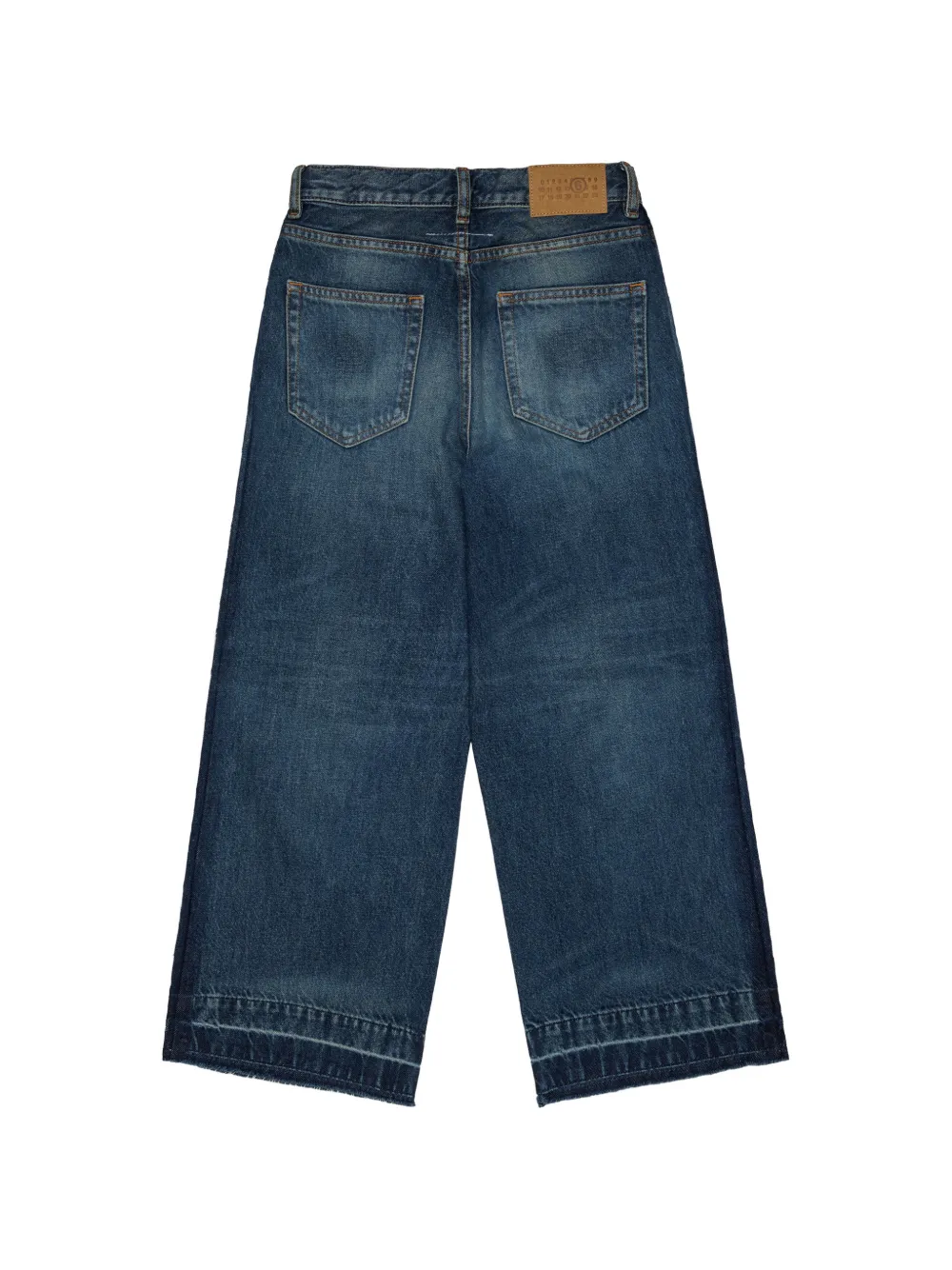 MM6 Maison Margiela Kids Jeans met wijde pijpen Blauw
