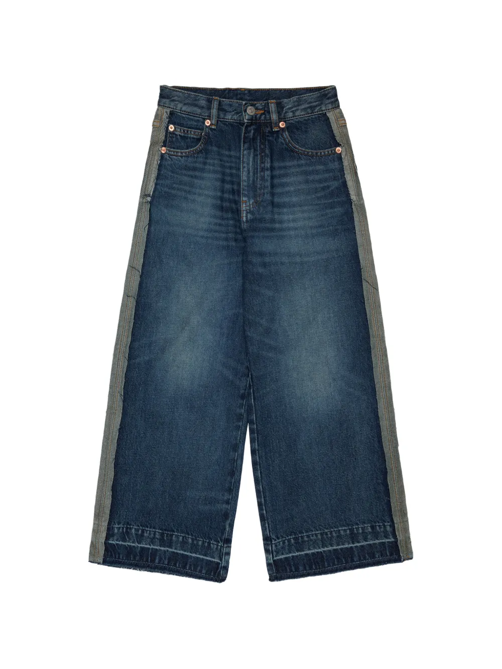 MM6 Maison Margiela Kids Jeans met wijde pijpen Blauw