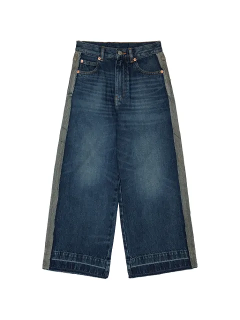 MM6 Maison Margiela Kids contrast-stitch wide-leg jeans