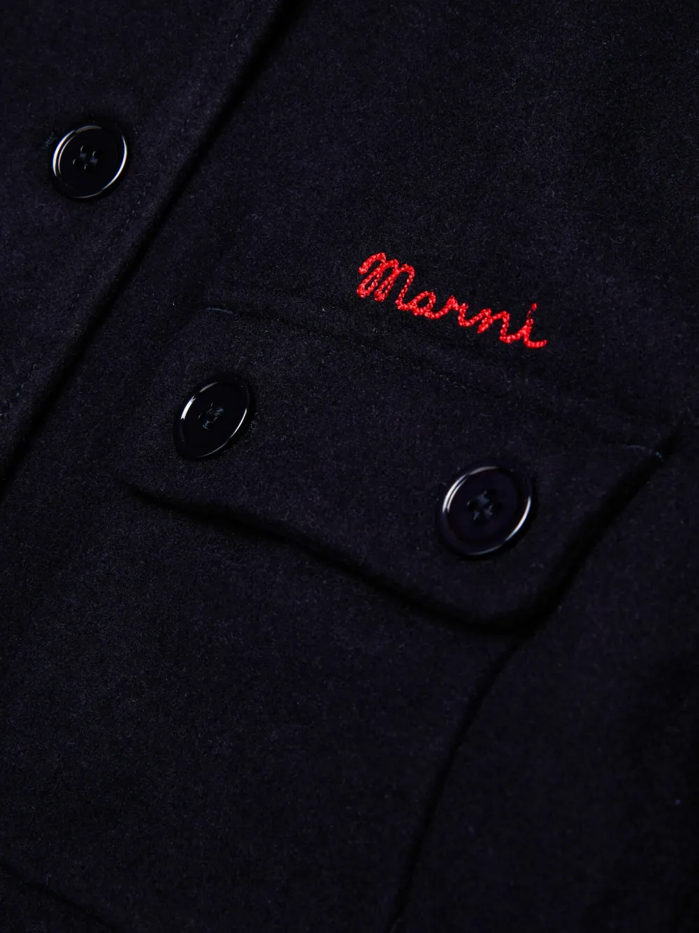 Marni Kids Mantel met enkele rij knopen Blauw