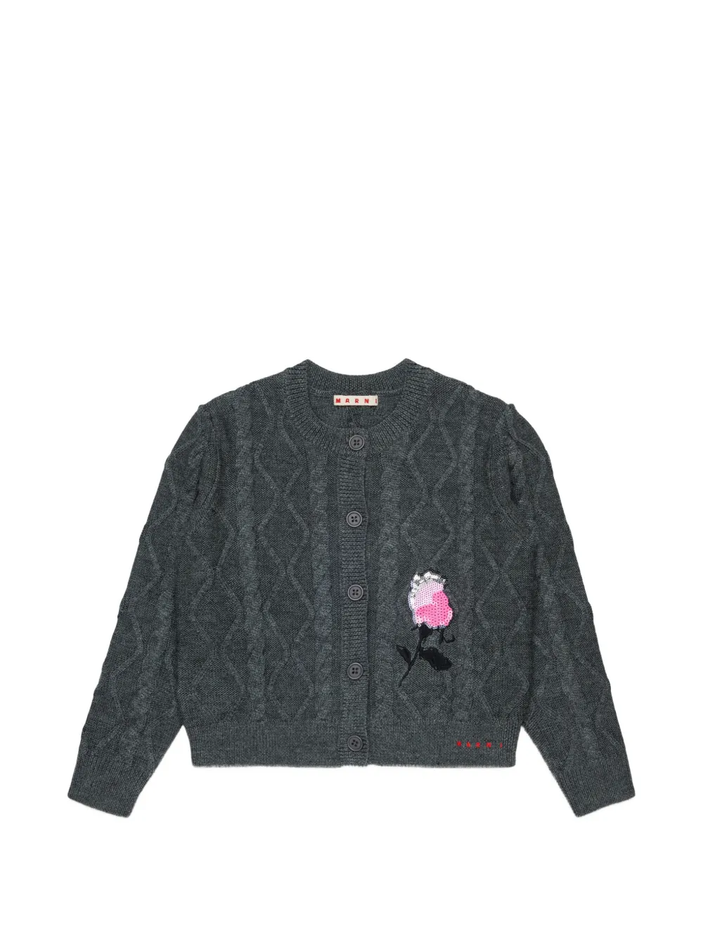 Marni Kids Cardigan con paillettes - Grigio