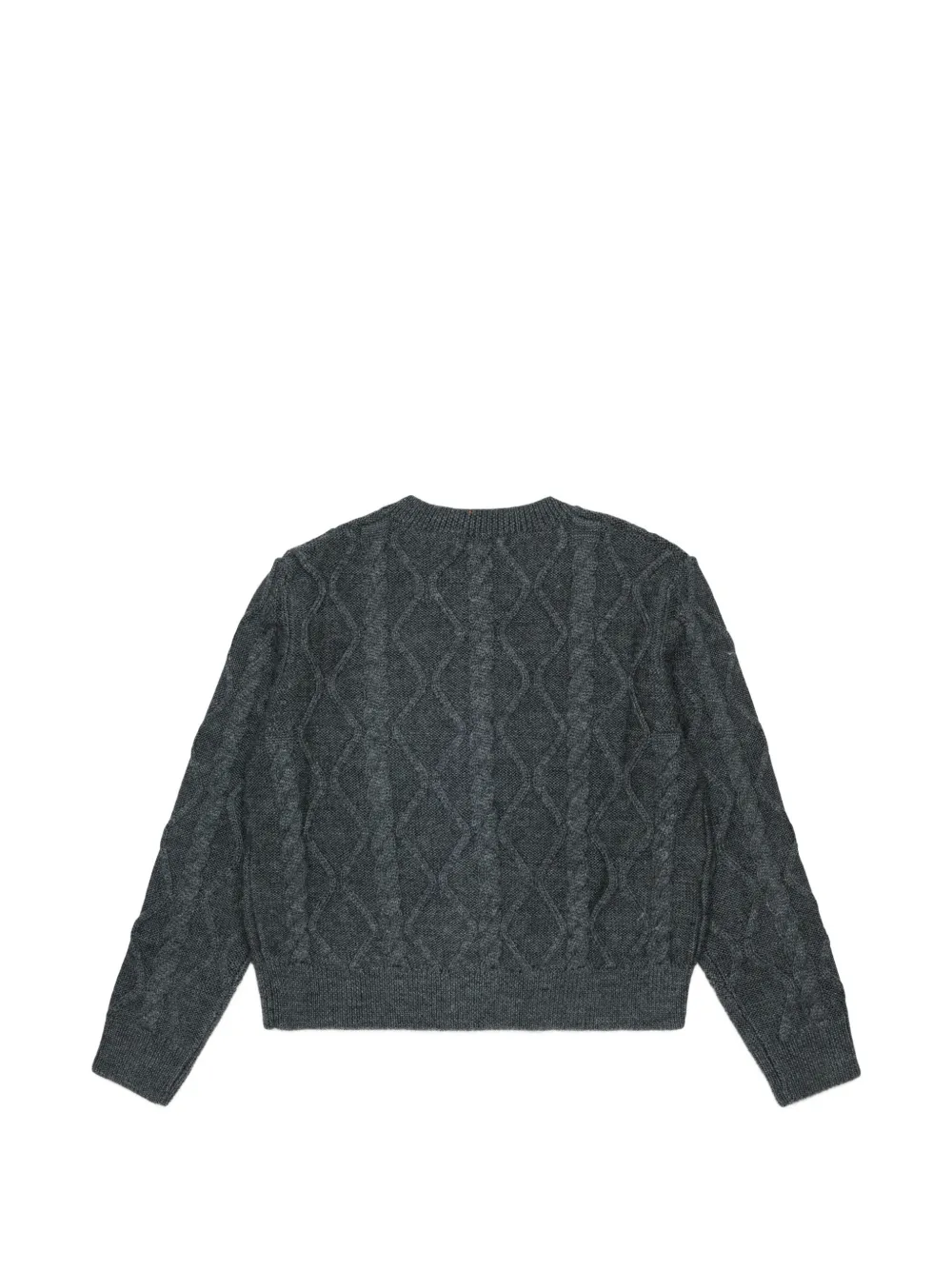 Marni Kids Kabelgebreid vest met pailletten Grijs