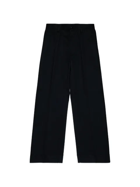 MM6 Maison Margiela Kids logo-embroidered wide-leg trousers