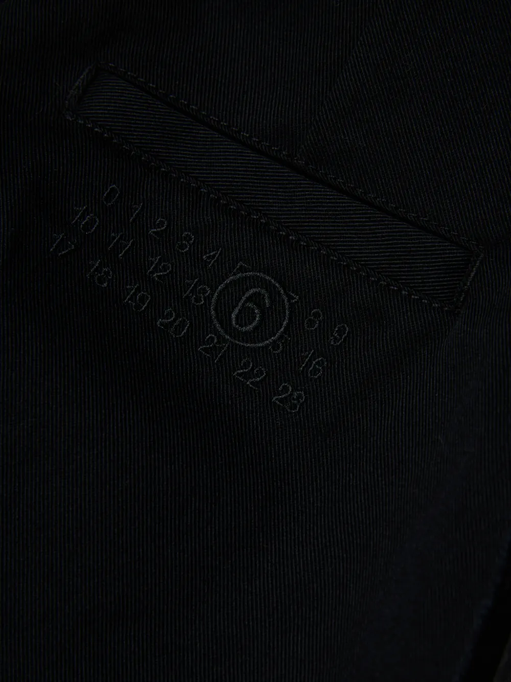 MM6 Maison Margiela Kids Broek met wijde pijpen en geborduurd logo Zwart