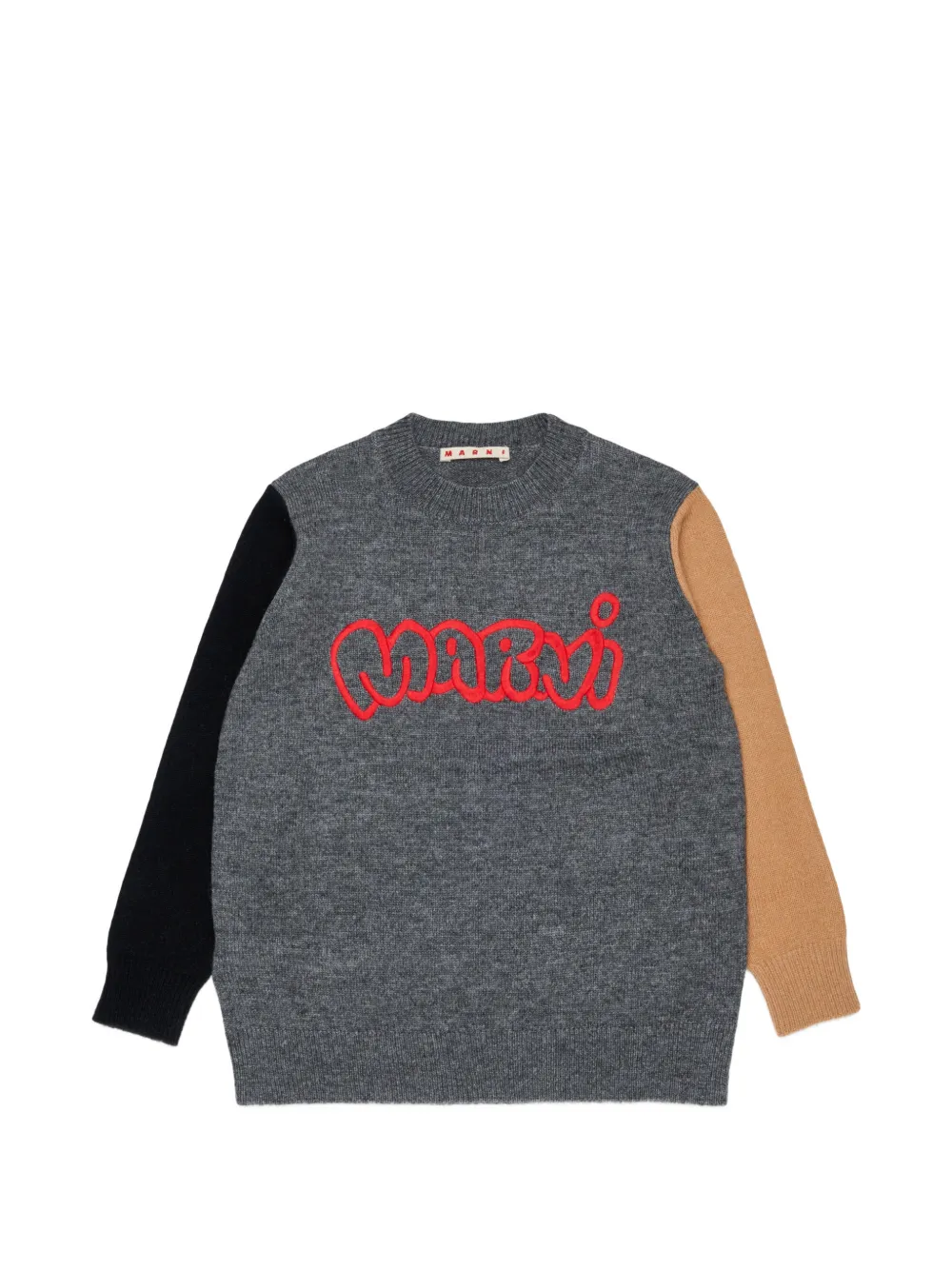 Marni Kids Maglione con ricamo - Grigio
