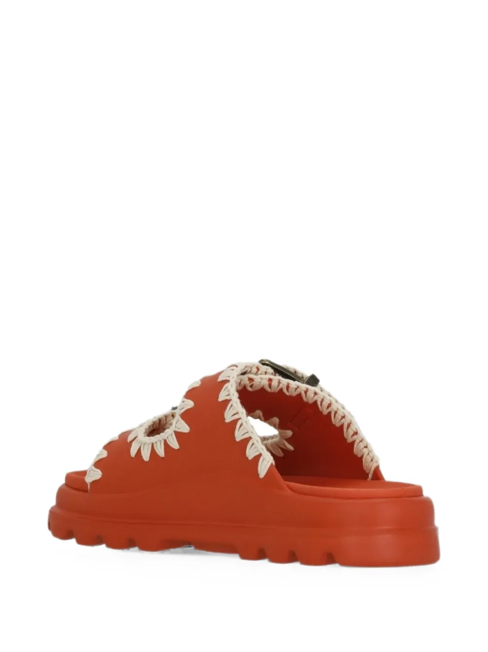 Mou one-piece buckle slides Oranje