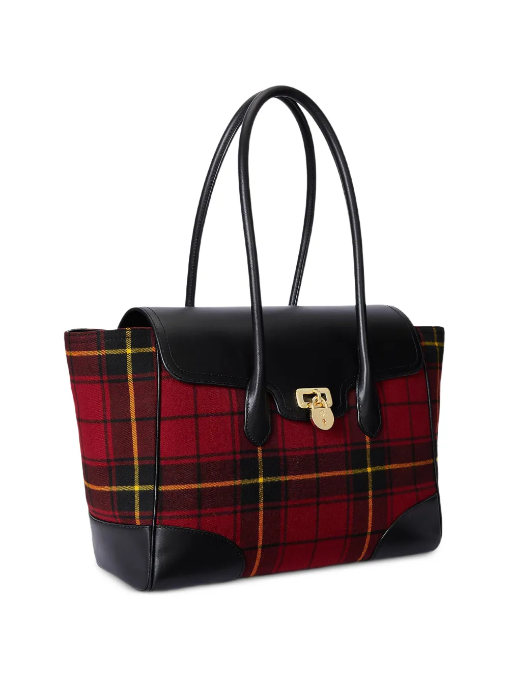 Lauren Ralph Lauren tartan-pattern shoulder bag - Rosso