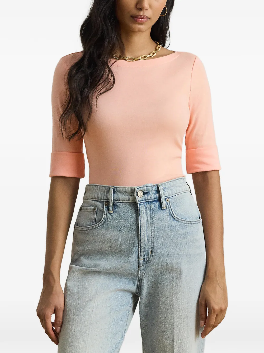 Lauren Ralph Lauren boat-neck top - Rosa