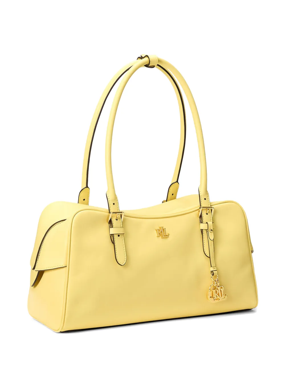 Lauren Ralph Lauren logo-detail leather shoulder bag - Giallo