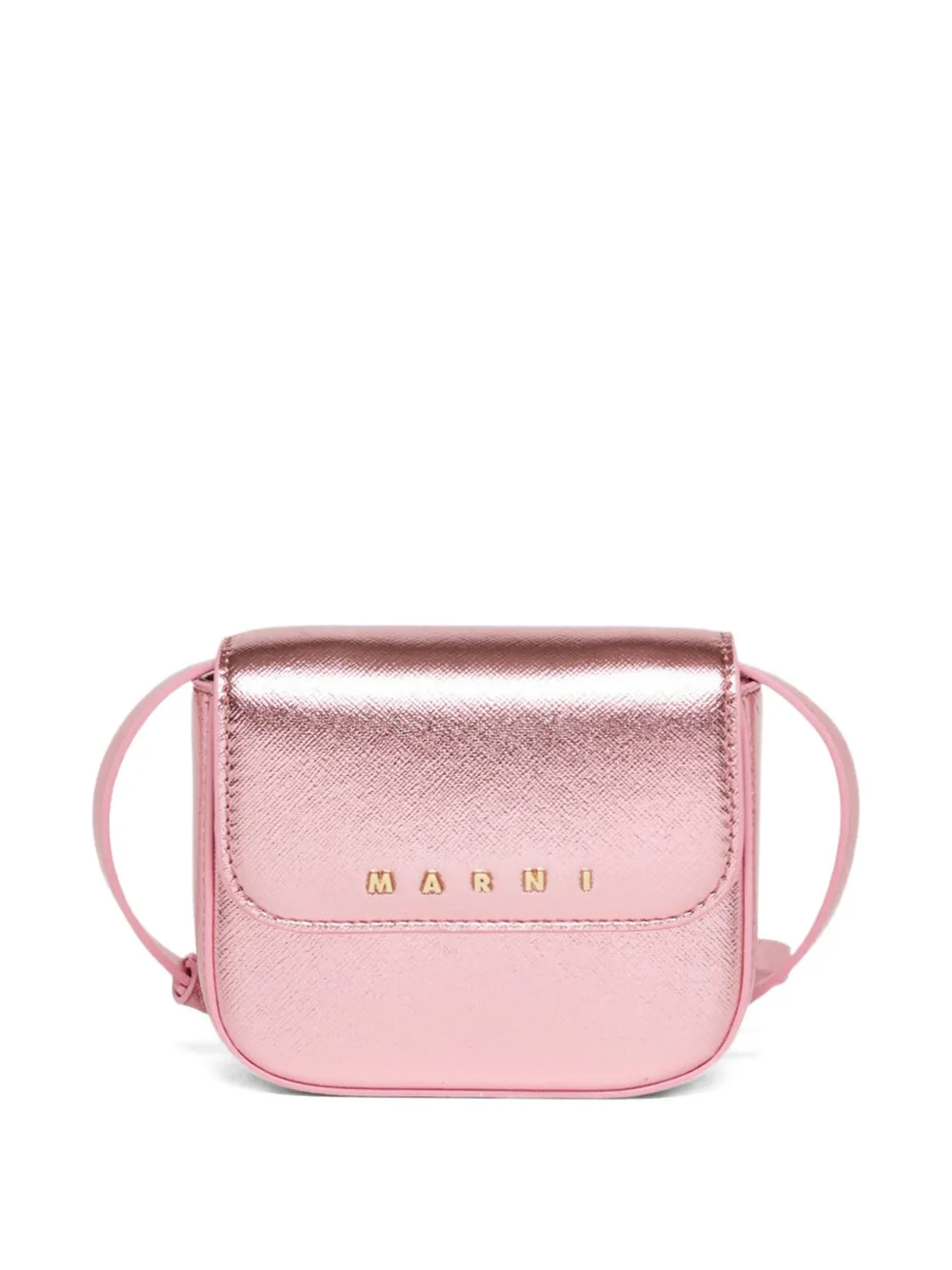 Marni Kids Borsa a spalla con placca logo - Rosa
