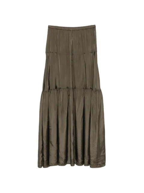 ASPESI tiered crinkled-finish maxi skirt
