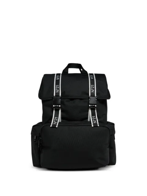 Nº21 Kids logo-tape buckle-fastening backpack