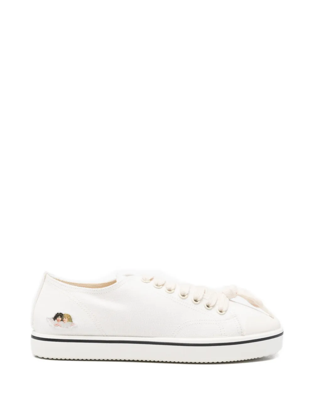 Fiorucci angel-patch canvas sneakers Wit