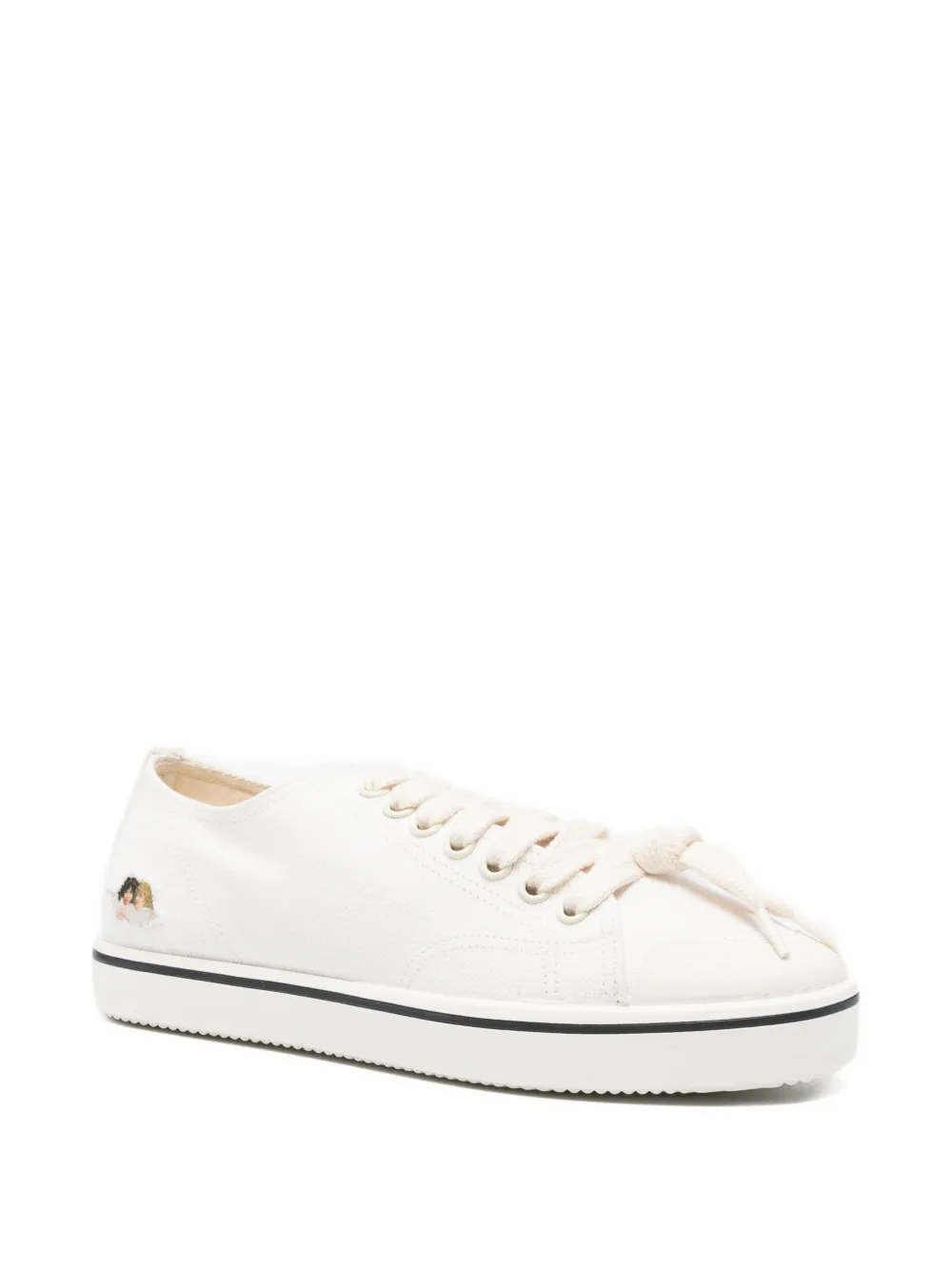 Fiorucci angel-patch canvas sneakers Wit