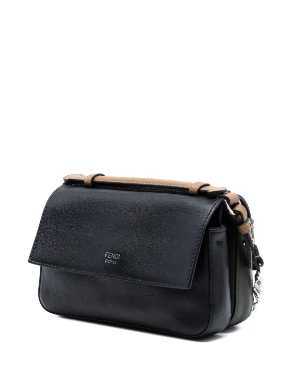 Fendi Pre-Owned 2010-2026 マイクロ バイカラー レザー フラワー