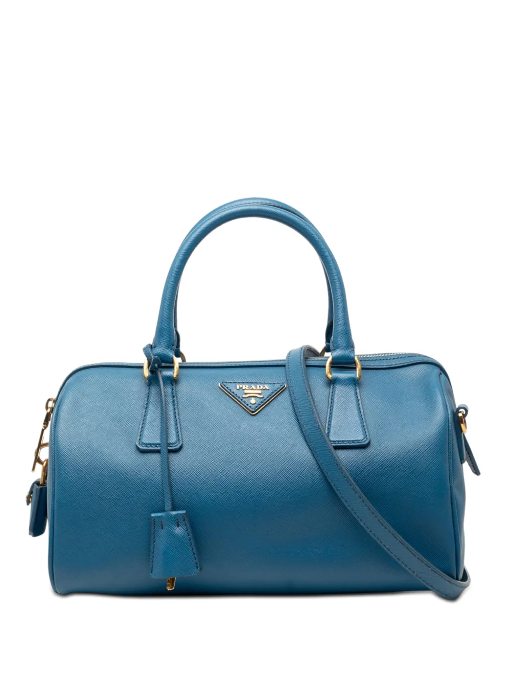 Prada Pre-Owned 2013-2026 Saffiano Lux Boston Bag satchel - Blu