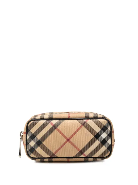Burberry Pre-Owned клатч в клетку Supernova Check Coated Canvas (2000-2017 годы)