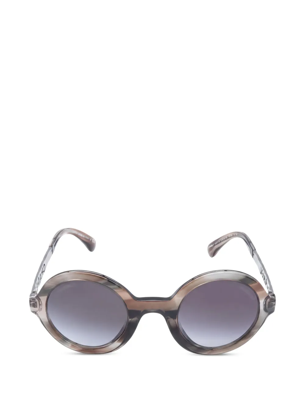 CHANEL Pre-Owned 1986-1988 round-frame sunglasses - Grigio