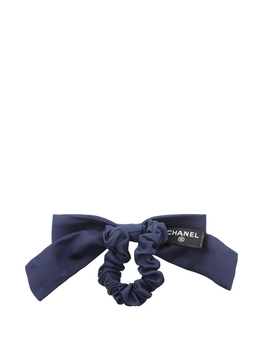 Chanel Pre-owned 1986-1988 Logo-print Ribbon Scrunchie in Blue, view 2