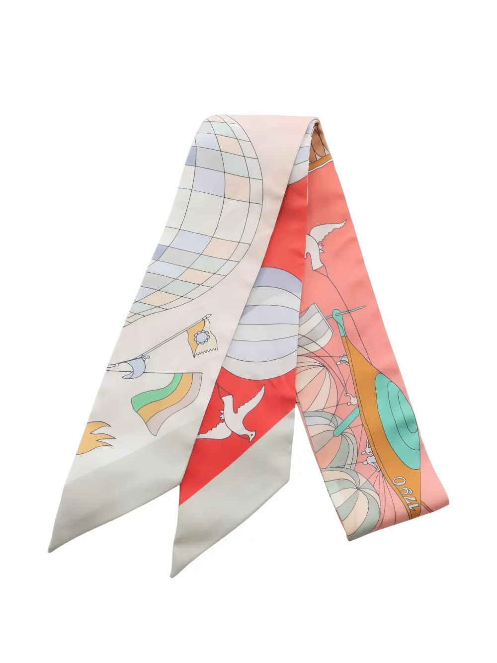 Hermès Pre-Owned 2000s Les Folies du Ciel scarf - Arancione