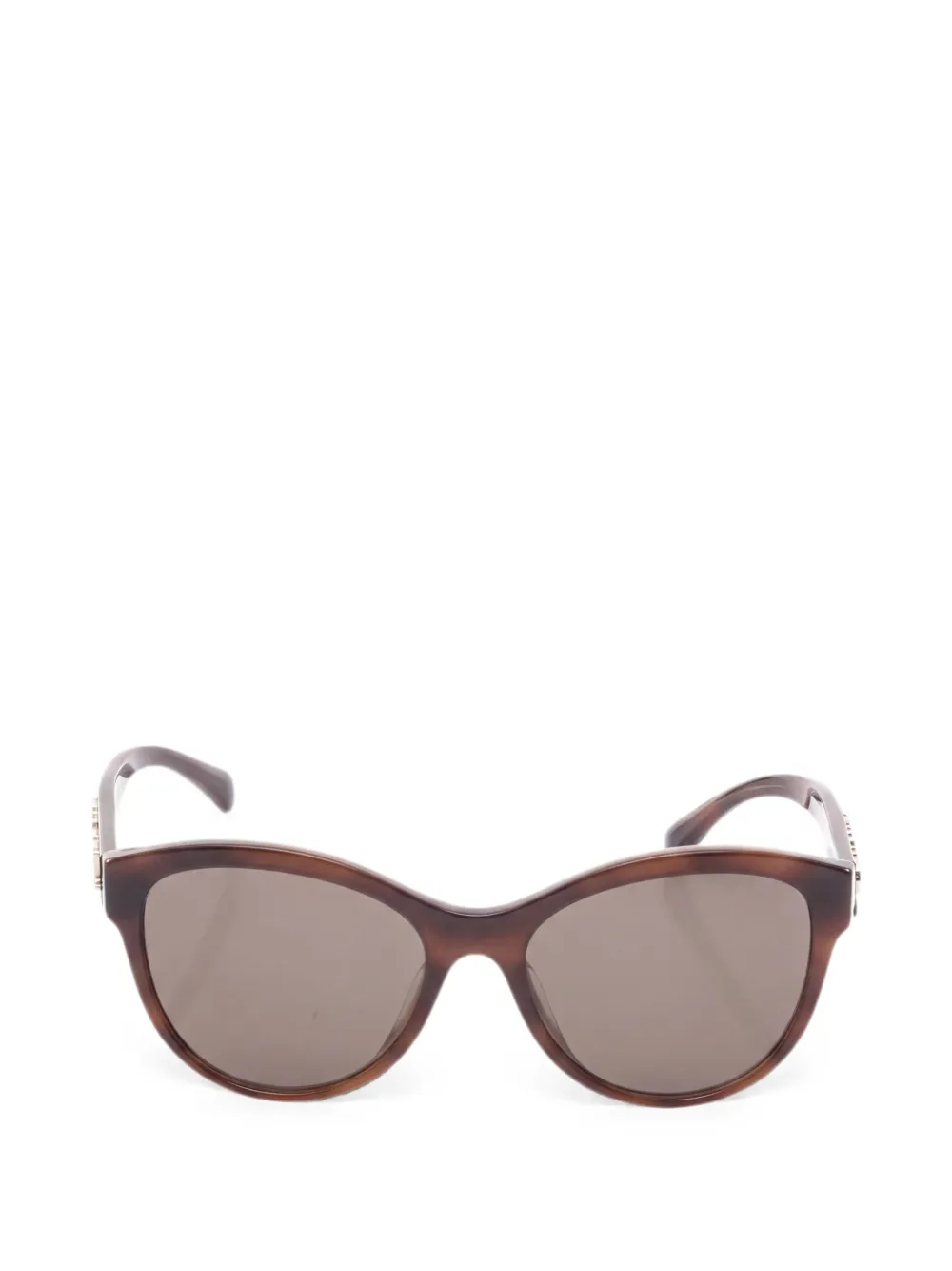 CHANEL Pre-Owned Occhiali da sole cat-eye 1986-1988 - Marrone