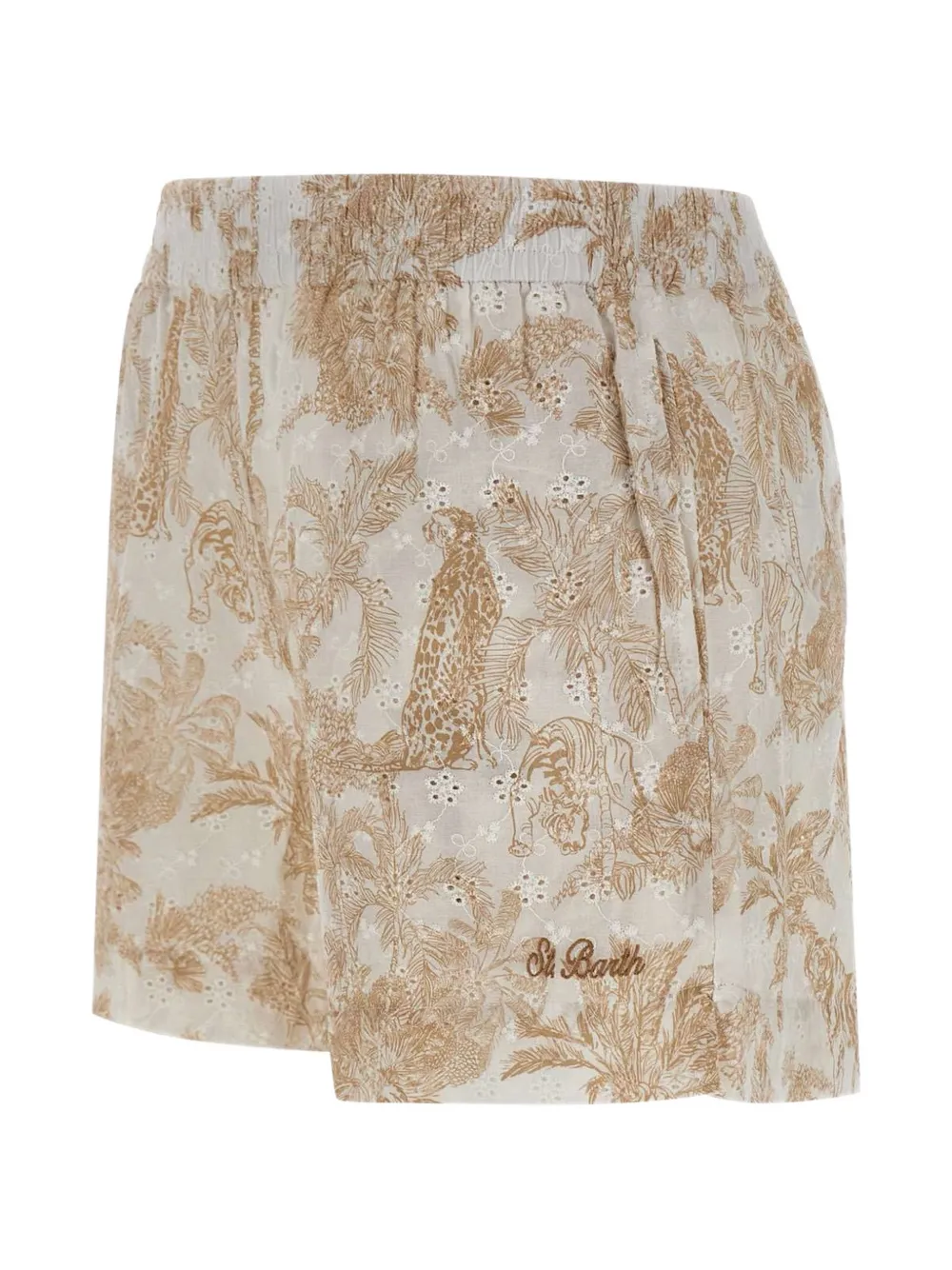 MC2 Saint Barth Meave broderie anglaise shorts Beige