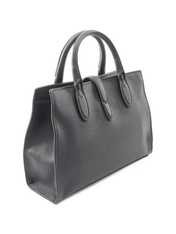 Gucci Pre-Owned ホック留めレザーハンドバッグ | ブラック | FARFETCH JP