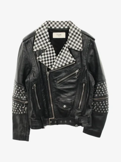 Celine Pre-Owned veste cloutée à carreaux (années 2010)