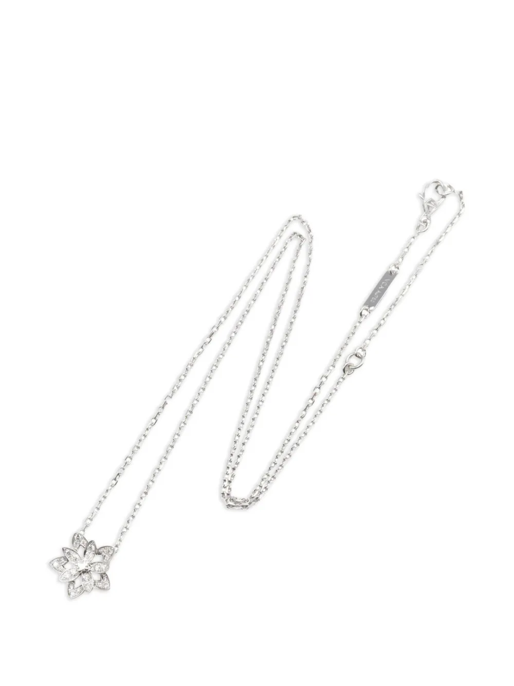 Van Cleef & Arpels Pre-Owned Collana Lotus con diamanti anni 2010 - Argento