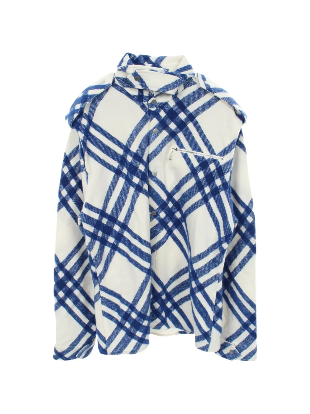 Burberry Pre-Owned 2010s check shirt jacket - Bianco