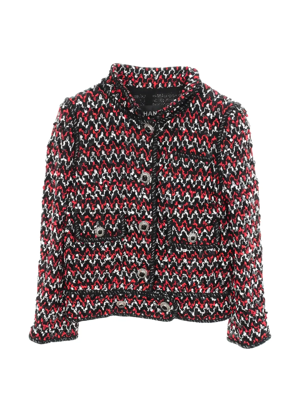 CHANEL Pre-Owned 1986-1988 Coco mark button sequin jacket - Schwarz