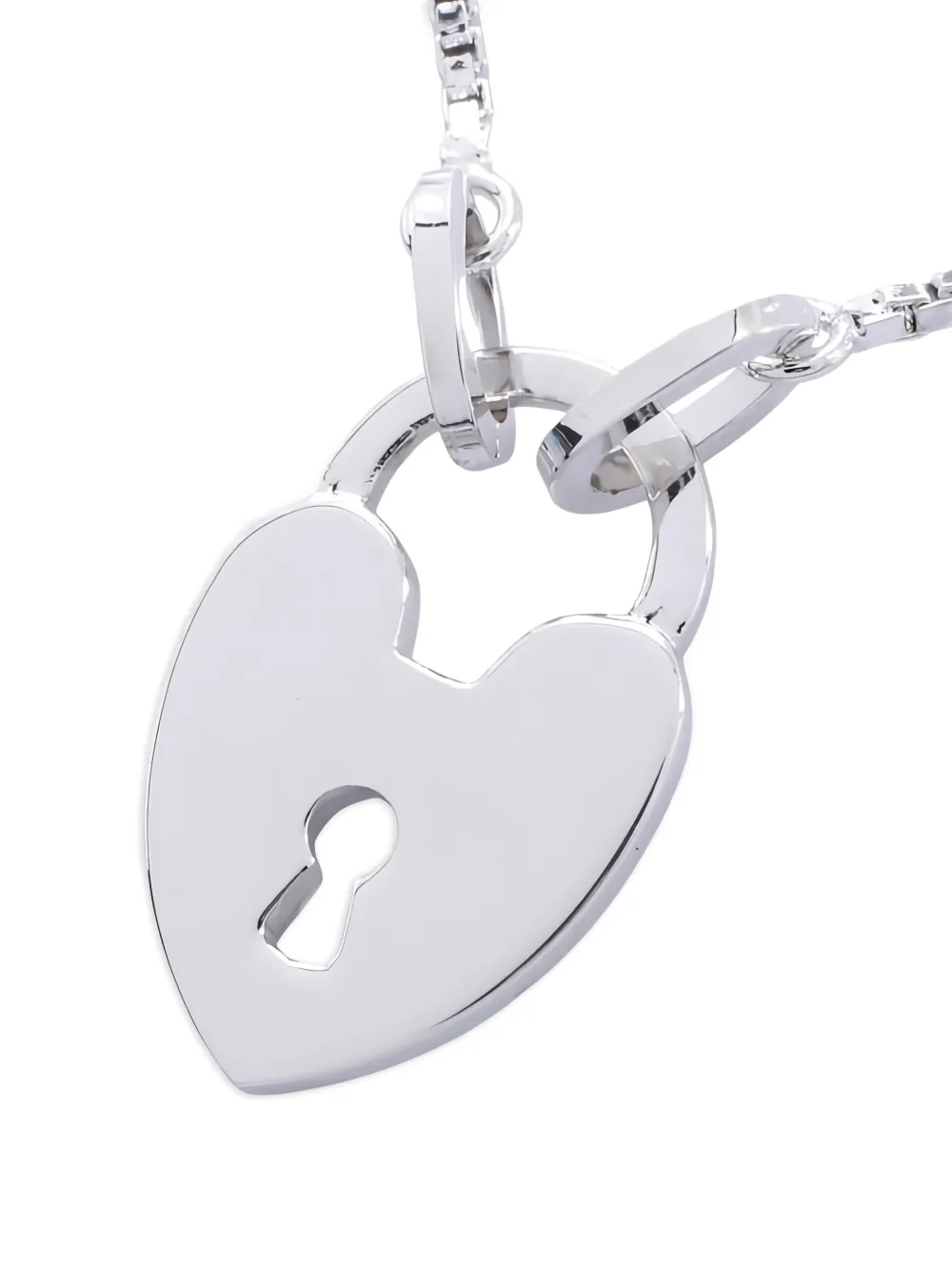 Christian Dior Pre-Owned 2010s heart lock necklace - Silber