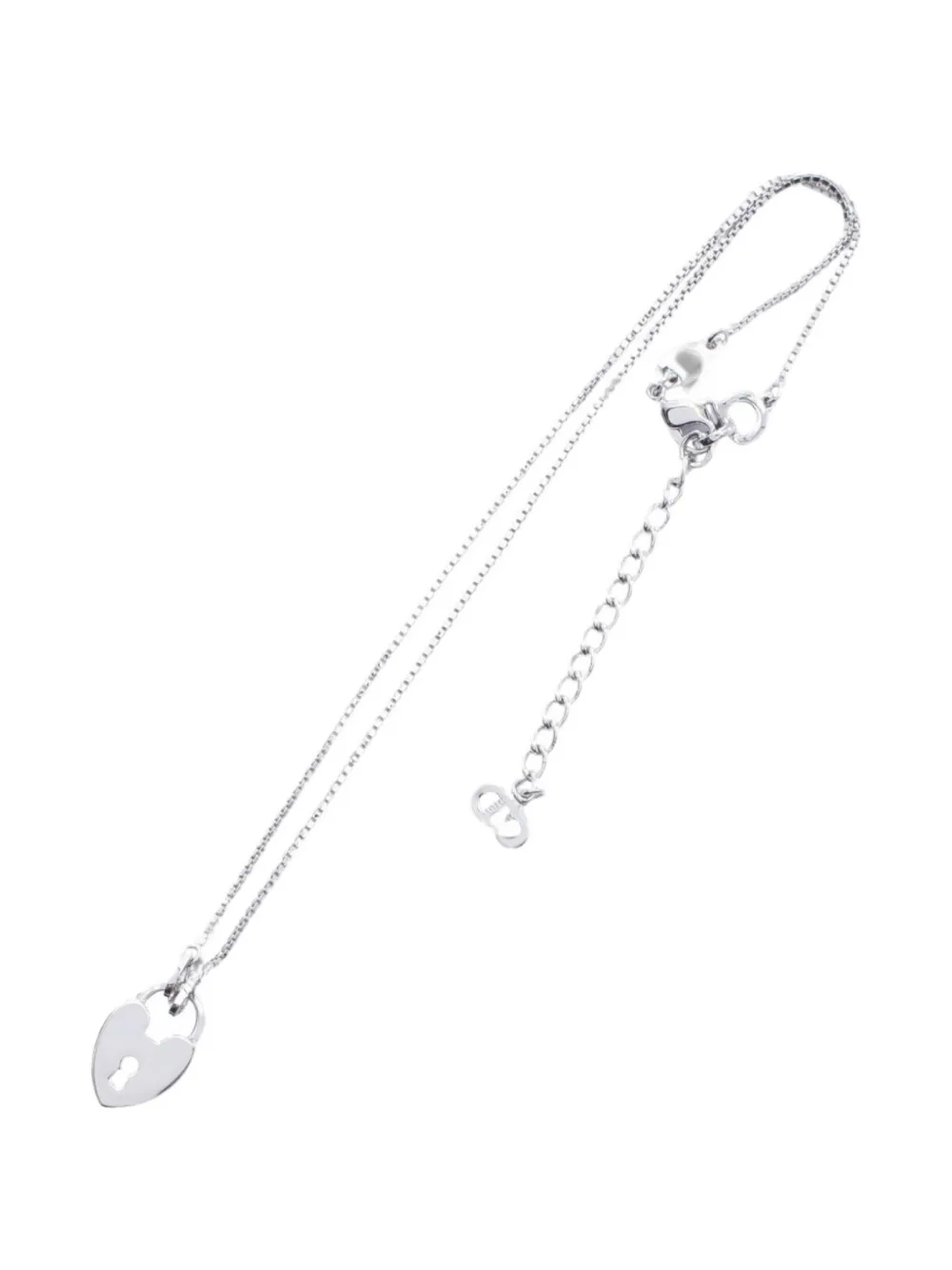 Christian Dior Pre-Owned 2010s heart lock necklace - Silber