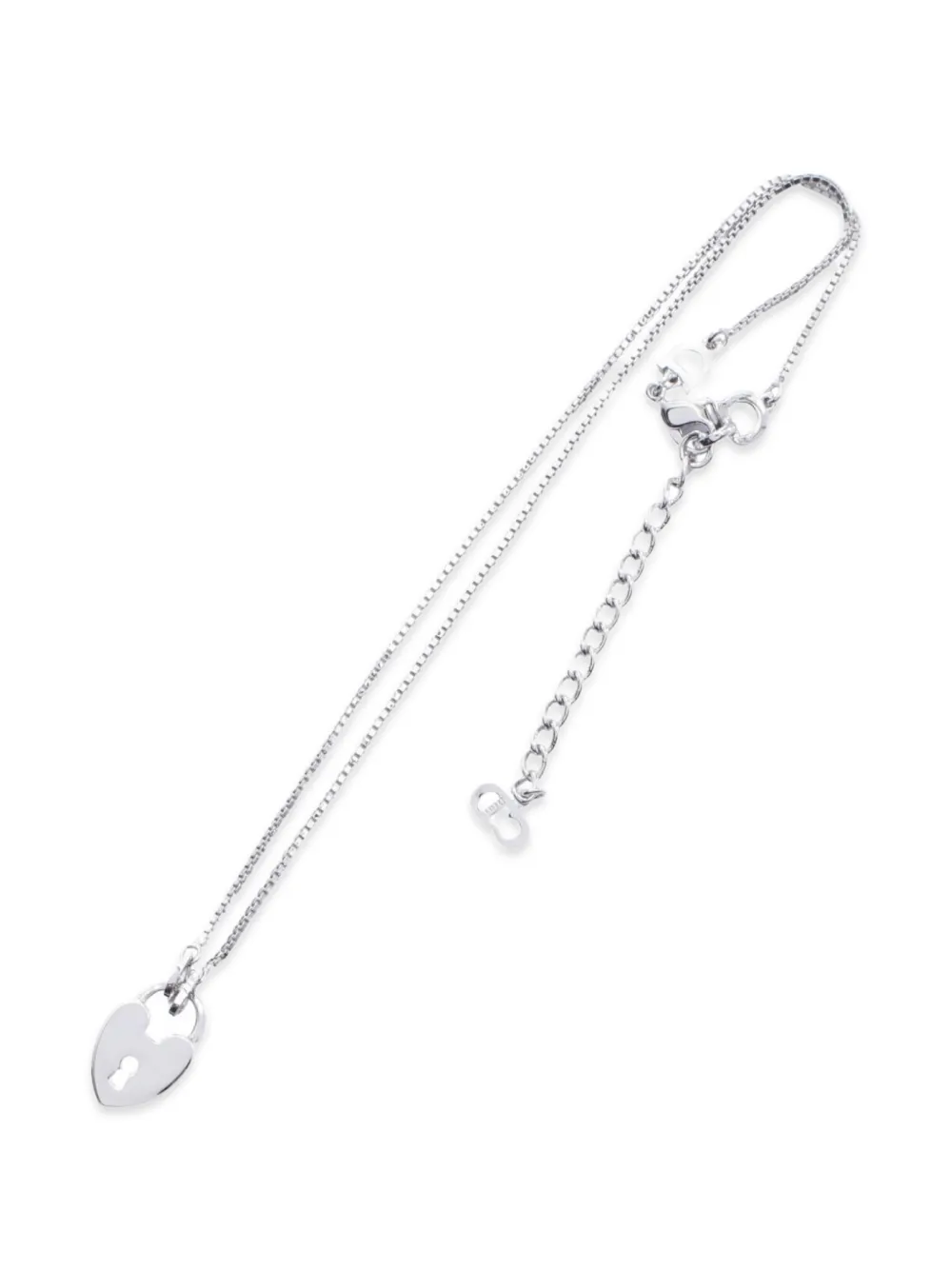 Christian Dior Pre-Owned 2010s heart lock necklace - Silber