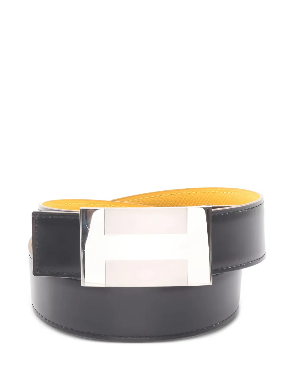 Hermès Pre-Owned 1997 H Plate reversible belt - Nero