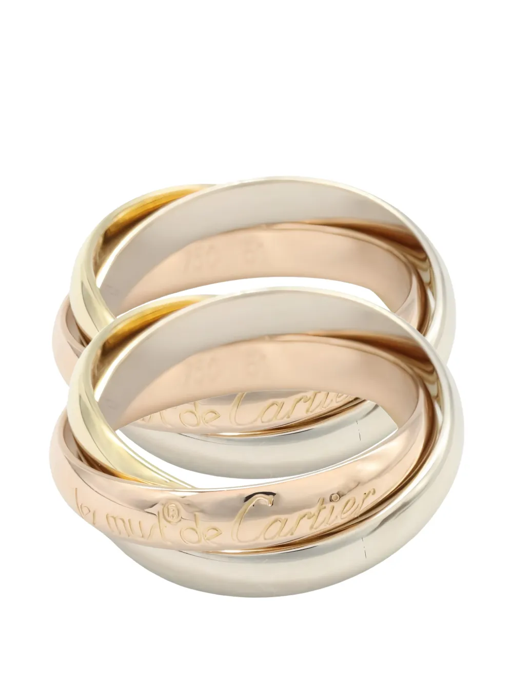 Pre-owned Cartier Trinity Ring In Gold