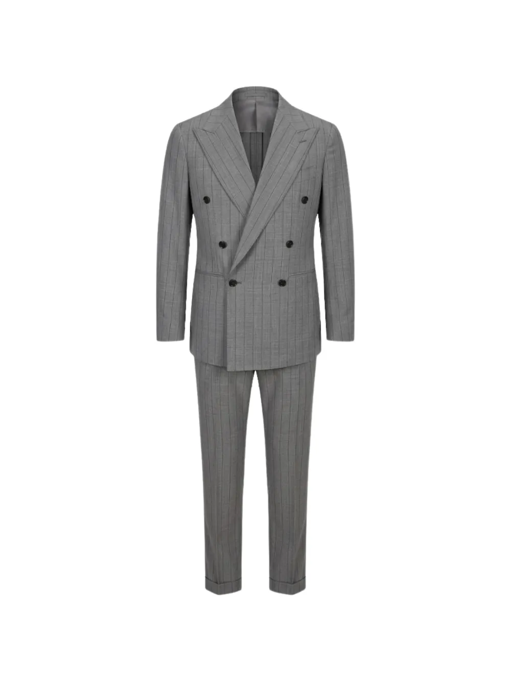 FRANZESE COLLECTION Beckham double-breasted pinstriped suit - Grigio