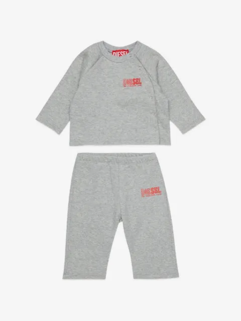 Diesel Kids logo-print side-fastening tracksuit