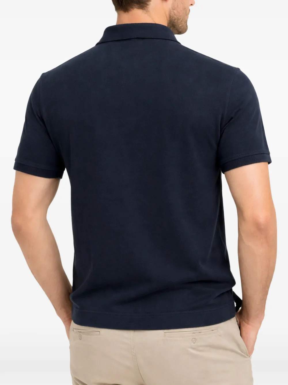 FRANZESE COLLECTION Gossip poloshirt met geribbelde afwerking Blauw