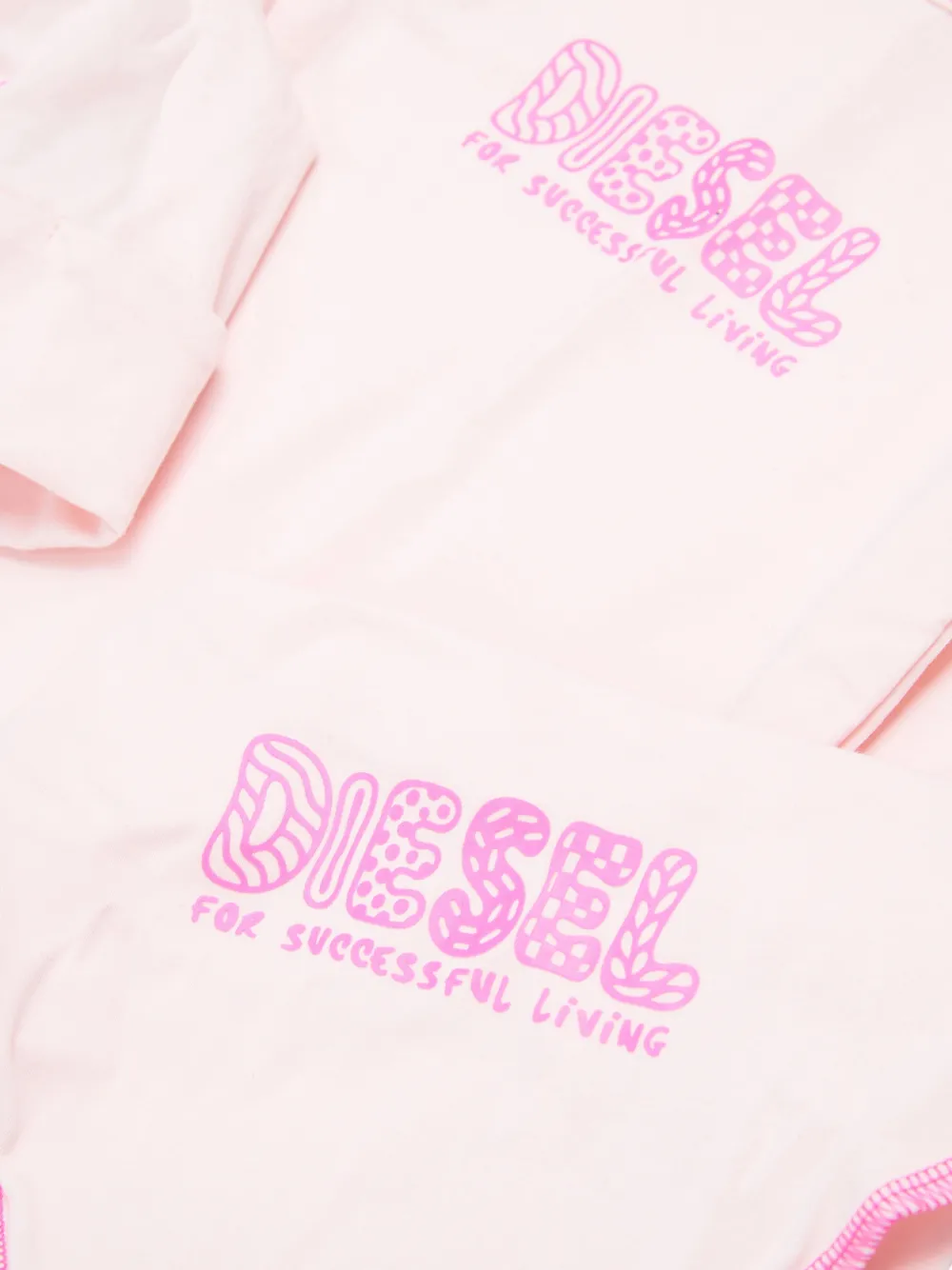 Diesel Kids logo-print multi-piece babygrow set (set of three) Roze