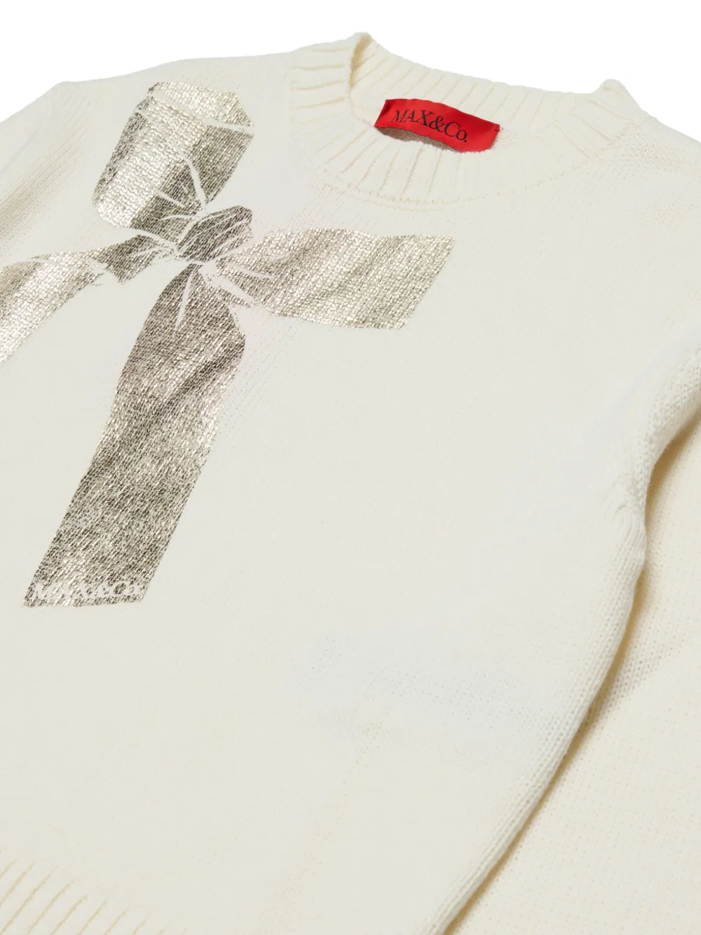 MAX&Co. Kids Trui met strikprint Beige