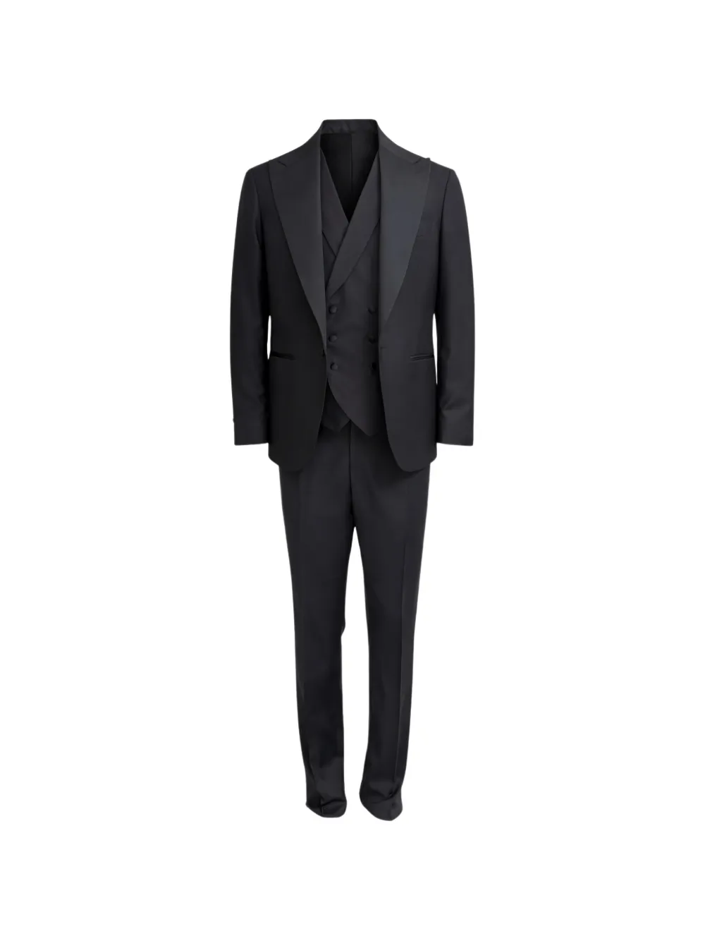 FRANZESE COLLECTION Beckham French tuxedo suit (set of three) - Nero
