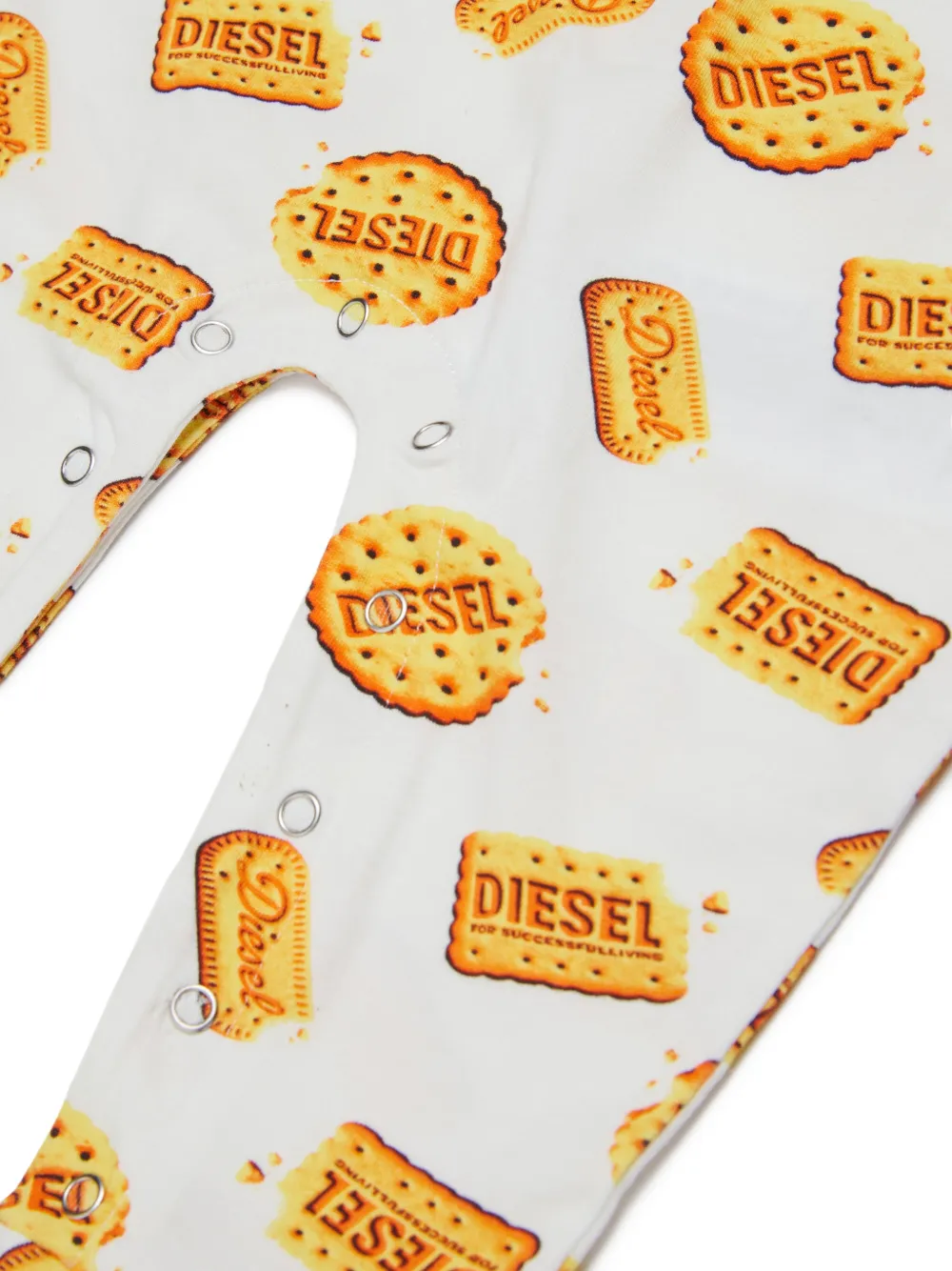 Diesel Kids Romper met biscuitprint Wit