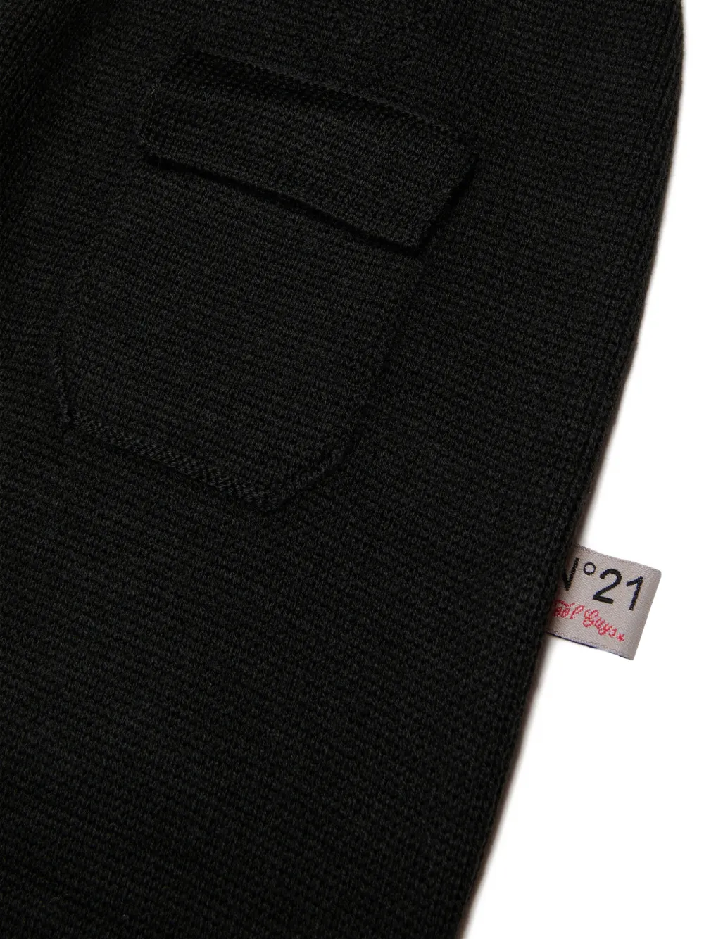 Nº21 Kids Gebreide flared broek Zwart