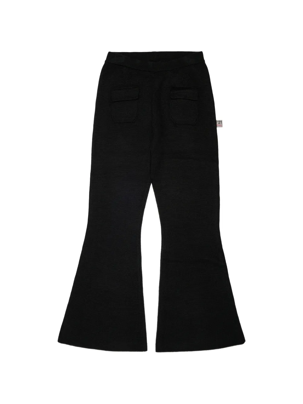 Nº21 Kids Pantaloni svasati in maglia - Nero